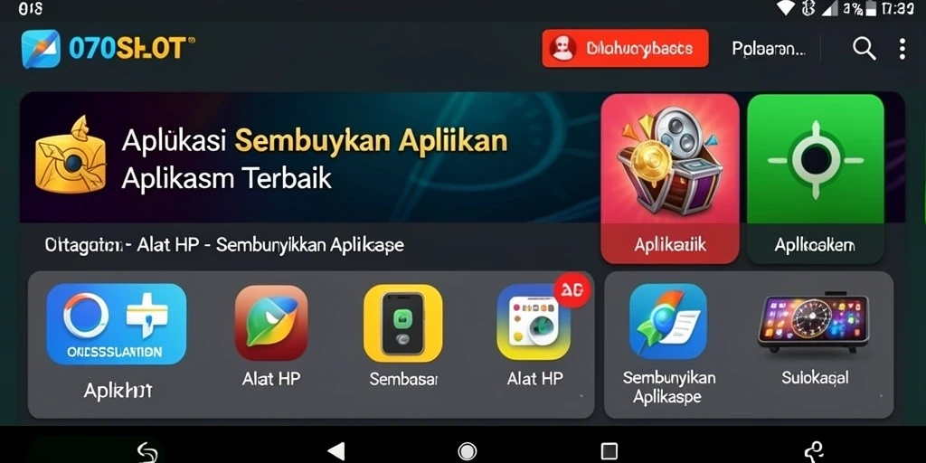 Antarmuka intuitif aplikasi Sembunyikan Aplikasi 070SLOT