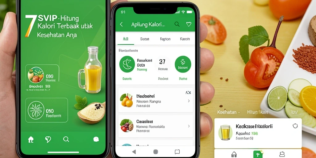 Tampilan antarmuka aplikasi Hitung Kalori 7SVIP yang sederhana dan informatif.