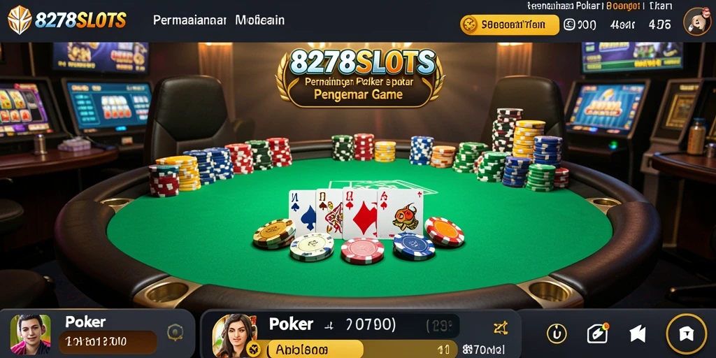 Screenshot menampilkan antarmuka permainan Poker yang menarik dan fungsional.