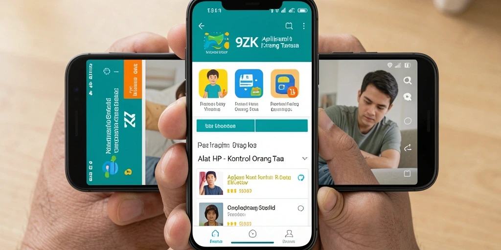 Antarmuka aplikasi 9ZK untuk kontrol orang tua.