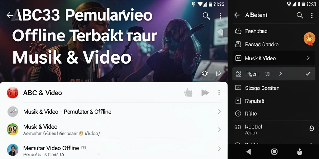 Tampilan antarmuka pengguna ABC33 untuk Pemutar Video Offline yang sederhana dan efektif.