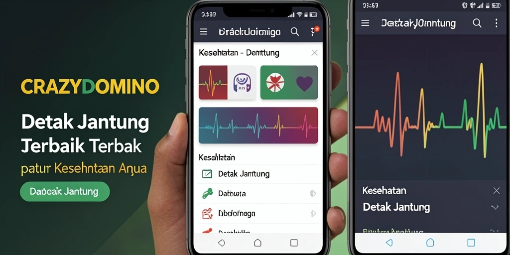 Screenshot utama CRAZYDOMINO menampilkan antarmuka pemantauan Detak Jantung yang informatif.