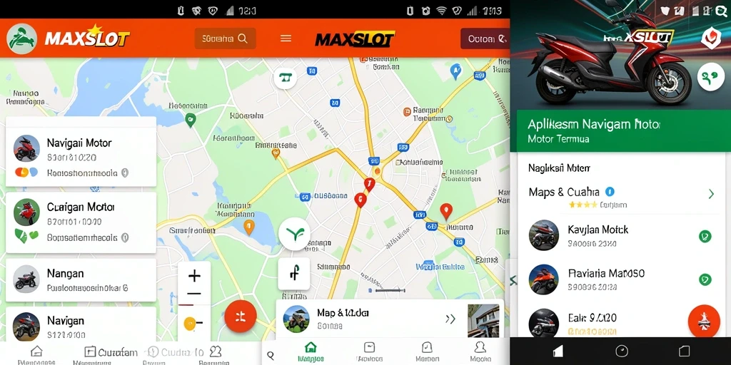 Antarmuka pengguna MAXSLOT untuk navigasi motor yang intuitif.