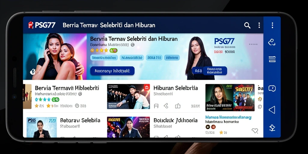 Tampilan antarmuka aplikasi PSG77 yang menarik dan informatif.